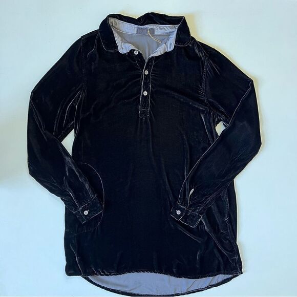 CP Shades Velvet Henley Pullover Silk Rayon Small - Picture 3 of 7